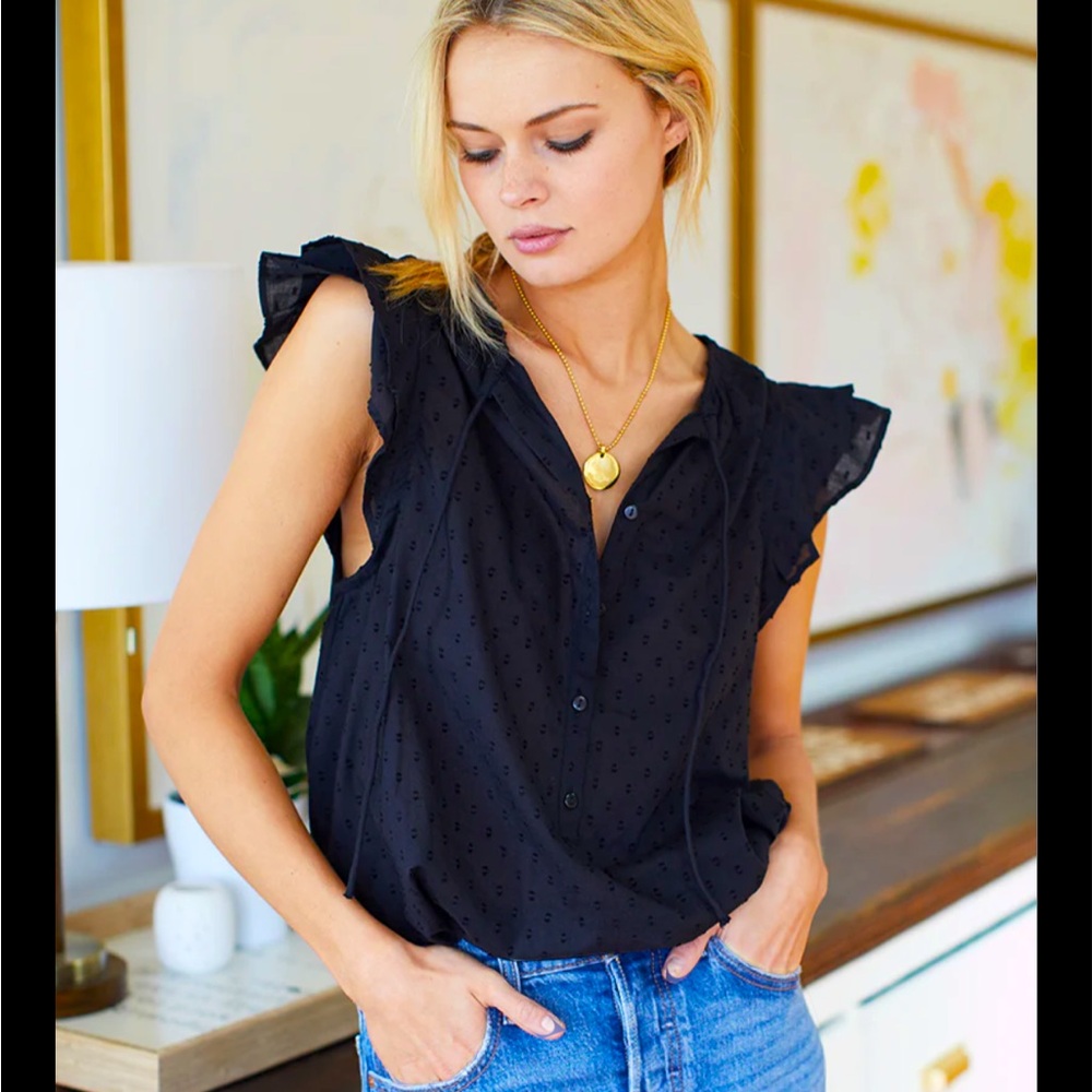 Emerson Fry - ANGEL TOP - BLACK DOTS ORGANIC size S